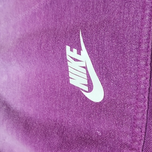 NIKE SWOOSH ATHLETIC PURPLE OMBRE ELASTIC DRAWSTRING SHORTS - Picture 4 of 12